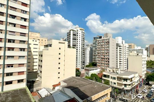 Vista da Varanda de kitnet/studio para alugar com 1 quarto, 26m² em Pinheiros, São Paulo