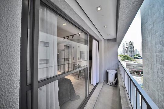 Varanda de apartamento para alugar com 1 quarto, 28m² em Brooklin, São Paulo