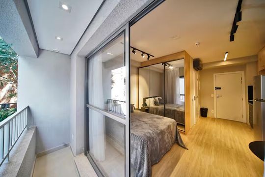 Varanda de apartamento para alugar com 1 quarto, 28m² em Brooklin, São Paulo