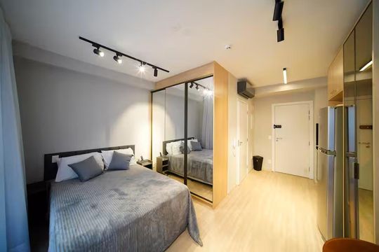 Sala/Quarto de apartamento para alugar com 1 quarto, 28m² em Brooklin, São Paulo