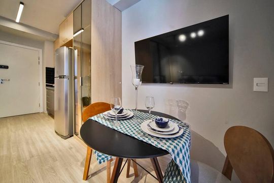 Sala/Quarto de apartamento para alugar com 1 quarto, 28m² em Brooklin, São Paulo