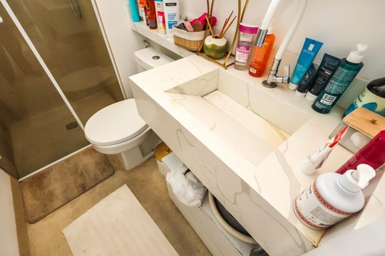 Banheiro Social de kitnet/studio à venda com 1 quarto, 38m² em Paraíso, São Paulo