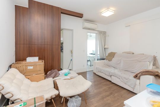 Sala de apartamento à venda com 2 quartos, 65m² em Cidade Monções, São Paulo
