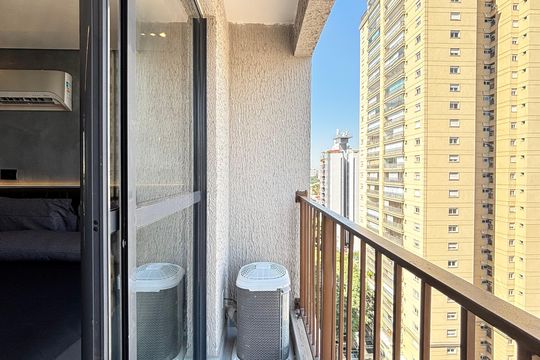 Varanda de kitnet/studio à venda com 1 quarto, 25m² em Vila Olímpia, São Paulo