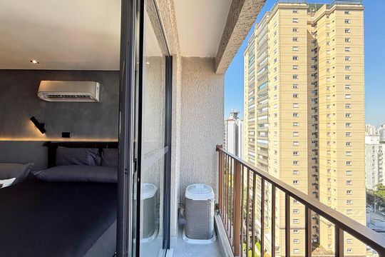 Varanda de kitnet/studio à venda com 1 quarto, 25m² em Vila Olímpia, São Paulo
