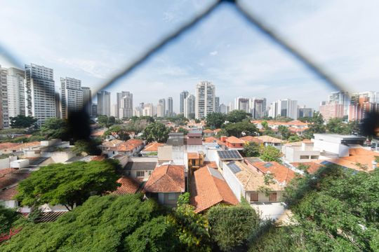 Varanda - Vista de apartamento à venda com 3 quartos, 117m² em Santo Amaro, São Paulo