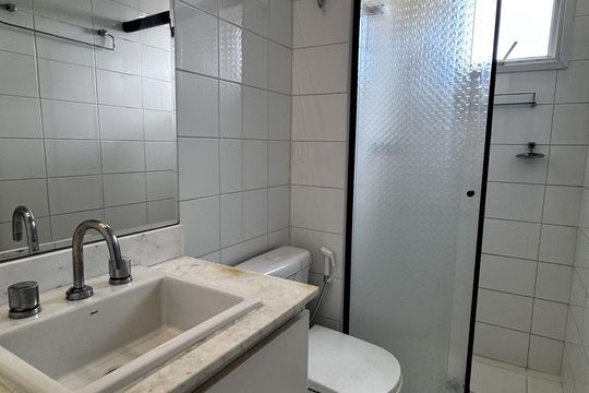Banheiro de apartamento à venda com 3 quartos, 100m² em Santo Amaro, São Paulo
