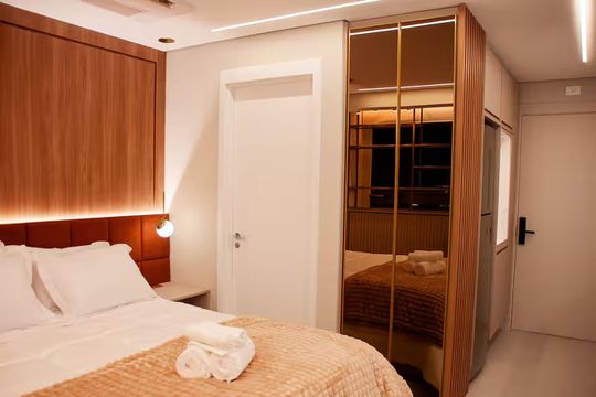 Sala/Quarto de apartamento para alugar com 1 quarto, 34m² em Cidade Monções, São Paulo