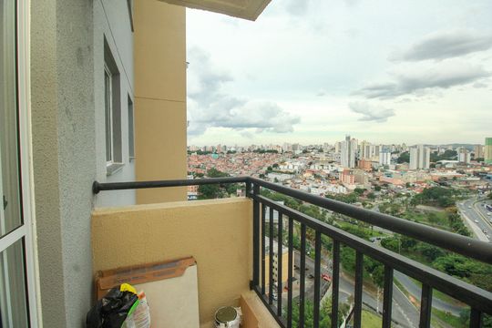 Varanda da Sala de apartamento à venda com 2 quartos, 44m² em Santa Maria, Santo André