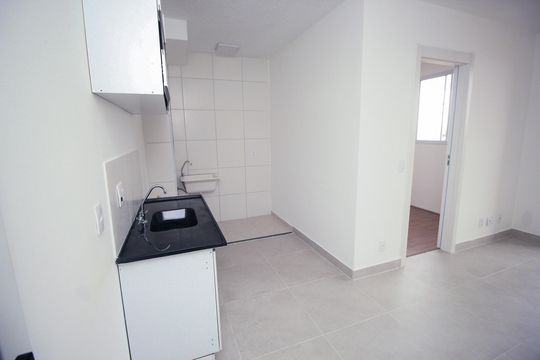 Cozinha de apartamento à venda com 2 quartos, 44m² em Santa Maria, Santo André