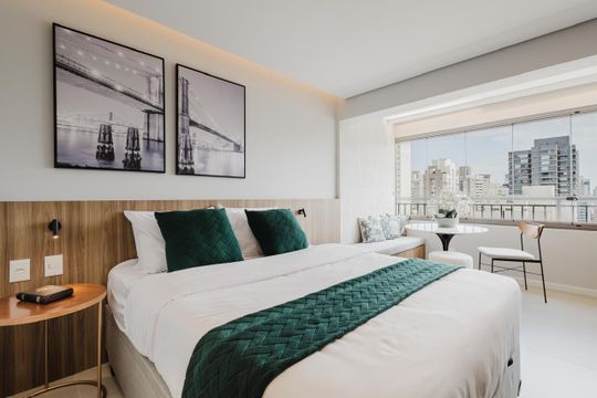Sala/Quarto de kitnet/studio para alugar com 1 quarto, 28m² em Planalto Paulista, São Paulo