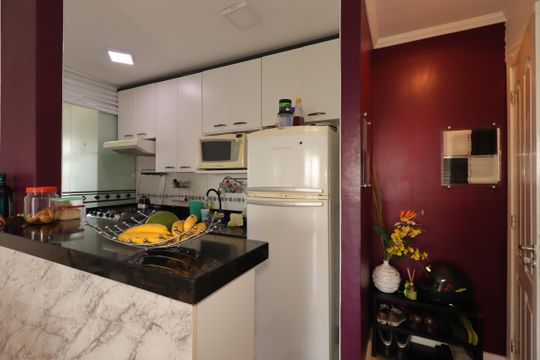 Cozinha de apartamento à venda com 2 quartos, 50m² em Vila América, Santo André