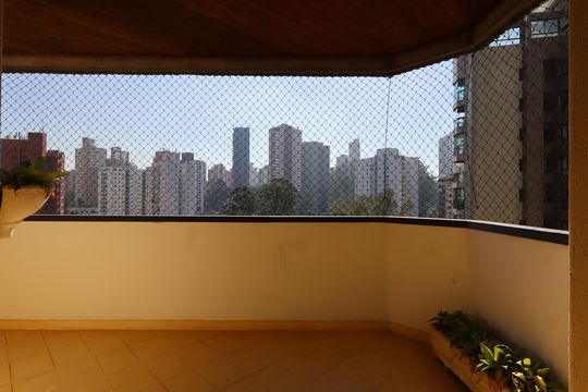 Varanda da Sala de apartamento para alugar com 3 quartos, 132m² em Vila Andrade, São Paulo