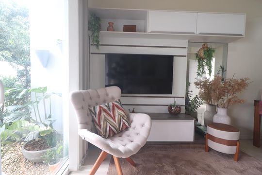 sala de casa de condomínio à venda com 2 quartos, 72m² em São José, Novo Hamburgo