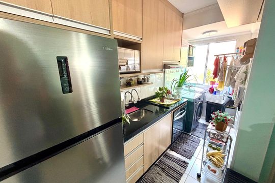 Cozinha de apartamento à venda com 2 quartos, 43m² em Vila Paranagua, São Paulo
