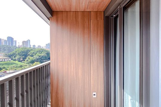 Varanda de kitnet/studio à venda com 1 quarto, 25m² em Vila Regente Feijó, São Paulo