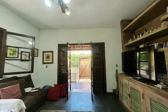 Sala  de casa de condomínio para alugar com 4 quartos, 150m² em Jardim Botânico, Rio de Janeiro