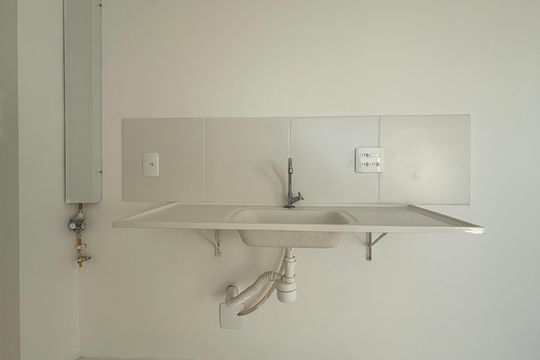 Cozinha de apartamento à venda com 2 quartos, 32m² em Parque Erasmo Assunção, Santo André