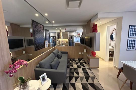 Sala de apartamento para alugar com 2 quartos, 63m² em Santa Mônica, Uberlândia