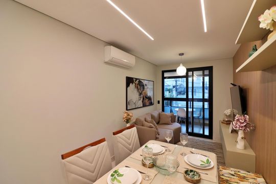 Sala  de apartamento à venda com 2 quartos, 57m² em Nova Petrópolis, São Bernardo do Campo