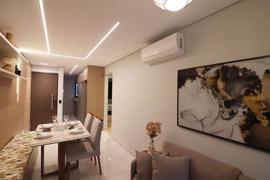 Sala  de apartamento à venda com 2 quartos, 57m² em Nova Petrópolis, São Bernardo do Campo