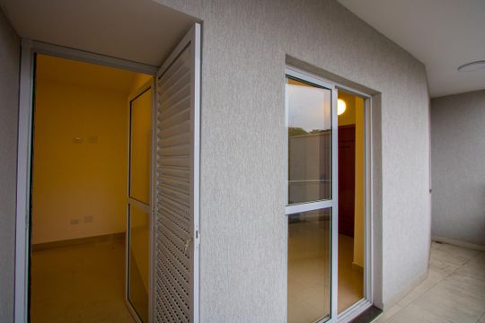 Varanda da sala e quarto 2 de apartamento à venda com 2 quartos, 100m² em Jardim Utinga, Santo André