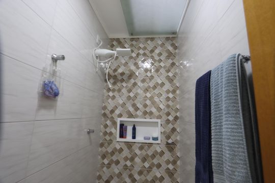 Banheiro da Suíte de casa à venda com 3 quartos, 99m² em Chácara Belenzinho, São Paulo
