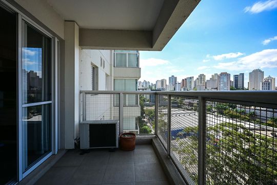 Varanda de apartamento à venda com 1 quarto, 49m² em Vila Andrade, São Paulo