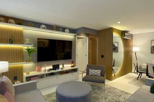 Sala de TV de apartamento à venda com 2 quartos, 125m² em Jardim Paulista, São Paulo