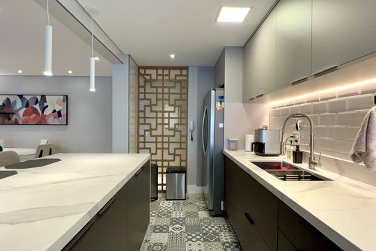 Cozinha de apartamento à venda com 2 quartos, 125m² em Jardim Paulista, São Paulo