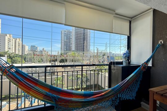 Sacada de kitnet/studio para alugar com 1 quarto, 28m² em Campo Belo, São Paulo
