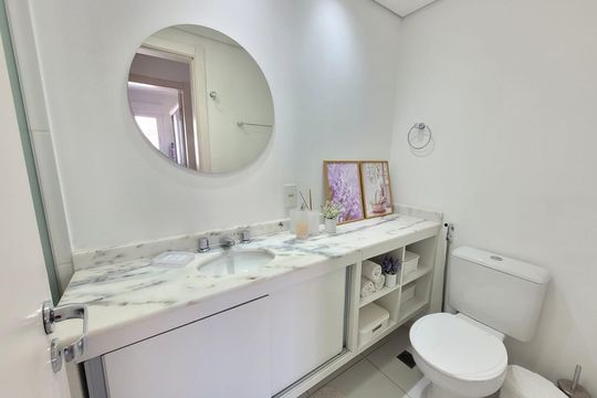 Banheiro 2 de apartamento à venda com 3 quartos, 78m² em Marechal Rondon, Canoas