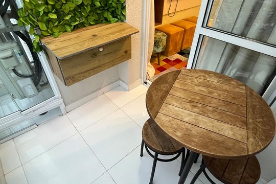 Varanda da Sala de apartamento para alugar com 2 quartos, 74m² em Marapé, Santos