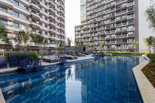 Área comum - Piscina de apartamento à venda com 1 quarto, 27m² em Vila Nova Conceição, São Paulo
