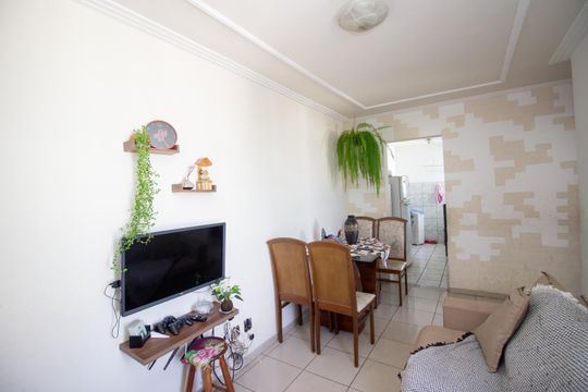 Sala de apartamento à venda com 2 quartos, 50m² em Cândida Ferreira, Contagem