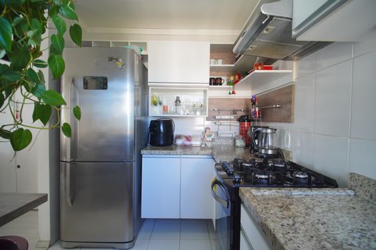 Cozinha de apartamento à venda com 3 quartos, 93m² em Santos Dumont, São Leopoldo