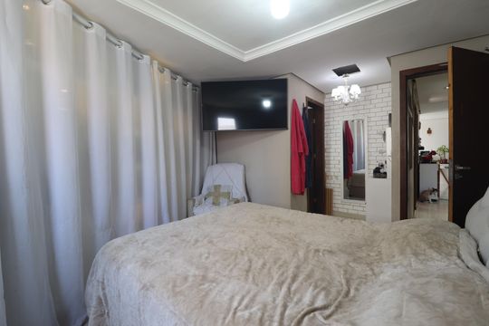 Quarto 1 suíte de apartamento à venda com 3 quartos, 80m² em Parque Itrapoã, Santo André