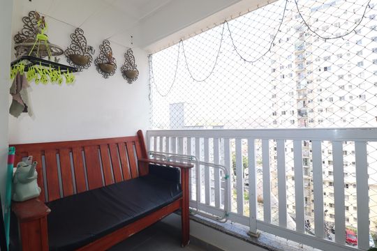 Varanda da Sala de apartamento à venda com 3 quartos, 80m² em Parque Itrapoã, Santo André