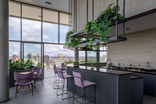 Área externa de kitnet/studio para alugar com 1 quarto, 28m² em Vila Mariana, São Paulo