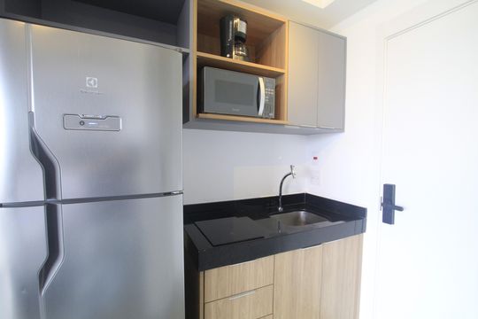 Cozinha de kitnet/studio à venda com 1 quarto, 28m² em Vila Mariana, São Paulo