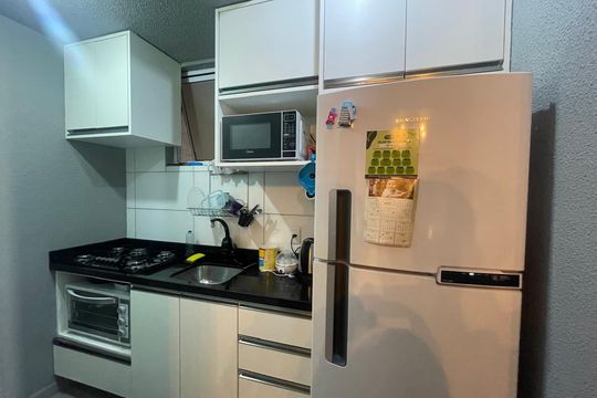 Cozinha de apartamento à venda com 2 quartos, 66m² em Santo Afonso, Novo Hamburgo
