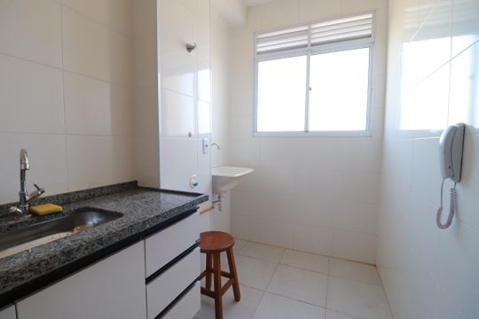 Cozinha  de apartamento para alugar com 2 quartos, 44m² em Bonfim Paulista, Ribeirão Preto