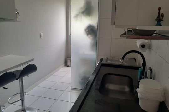 Cozinha de apartamento à venda com 2 quartos, 50m² em Jardim Myrian Moreira da Costa, Campinas