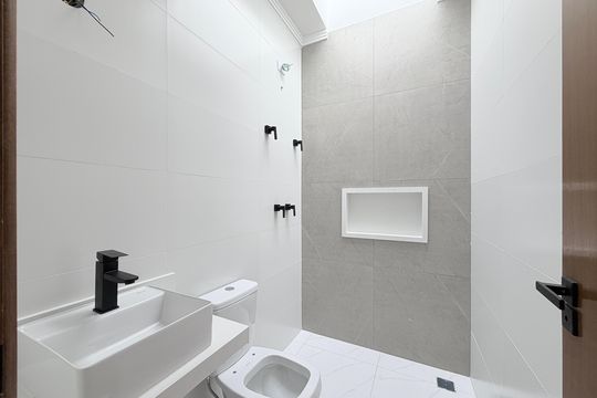 Banheiro da Suíte 3 de casa à venda com 3 quartos, 120m² em Vila Prudente, São Paulo