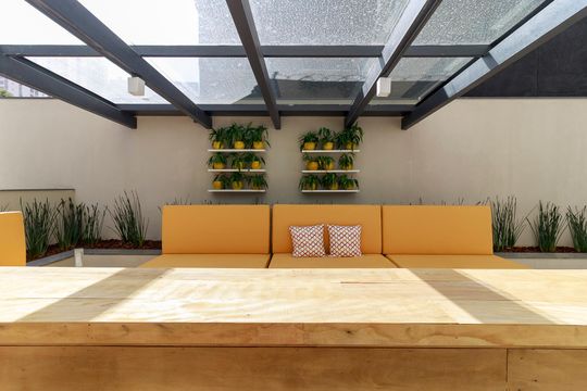 Lounge de kitnet/studio para alugar com 1 quarto, 29m² em Brooklin, São Paulo