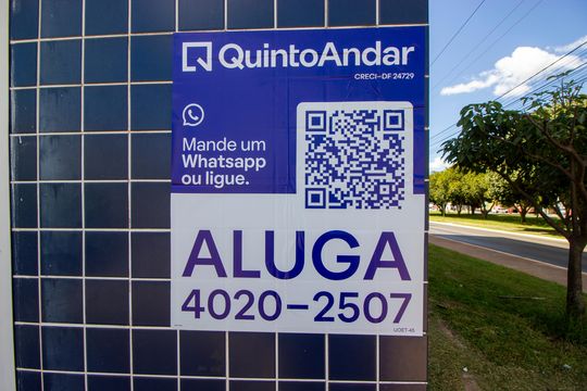 Placa de apartamento para alugar com 2 quartos, 54m² em Samambaia, Brasília