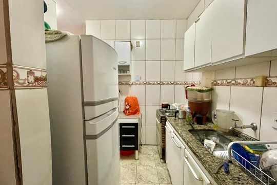 Cozinha de apartamento à venda com 2 quartos, 70m² em Granja de Freitas, Belo Horizonte
