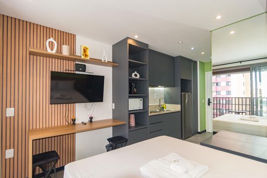 Quarto  de kitnet/studio à venda com 1 quarto, 26m² em Vila Regente Feijó, São Paulo