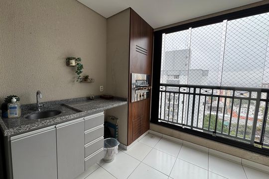 Varanda gourmet de apartamento à venda com 3 quartos, 72m² em Vila Osasco, Osasco