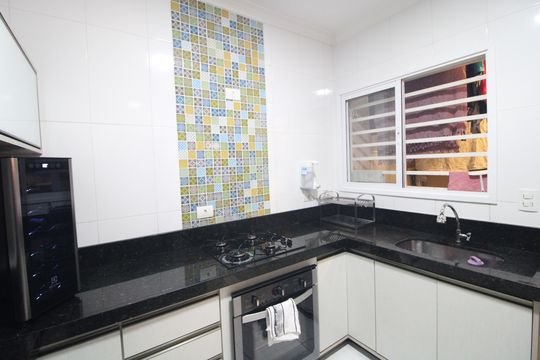 Cozinha de casa de condomínio à venda com 3 quartos, 70m² em Vila Campo Grande, São Paulo